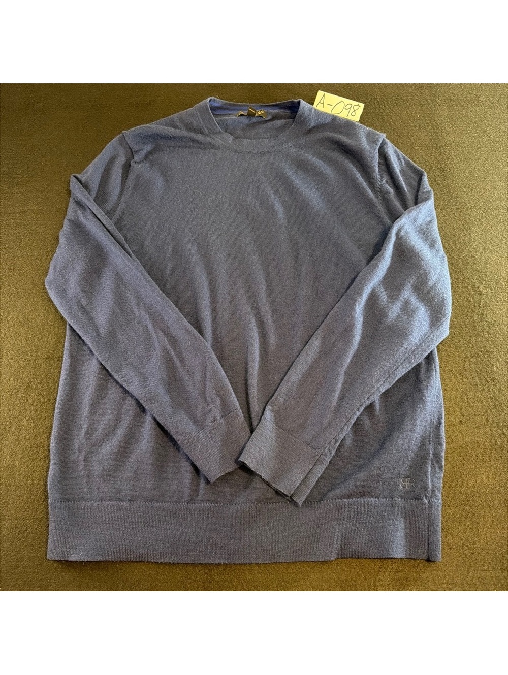 Banana Republic 100% Merino Wool Sweater Men’s Large Blue Crew Neck Pullover